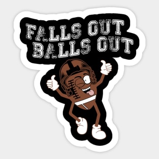 Fall's Out Balls Out Retro Autumn Sticker